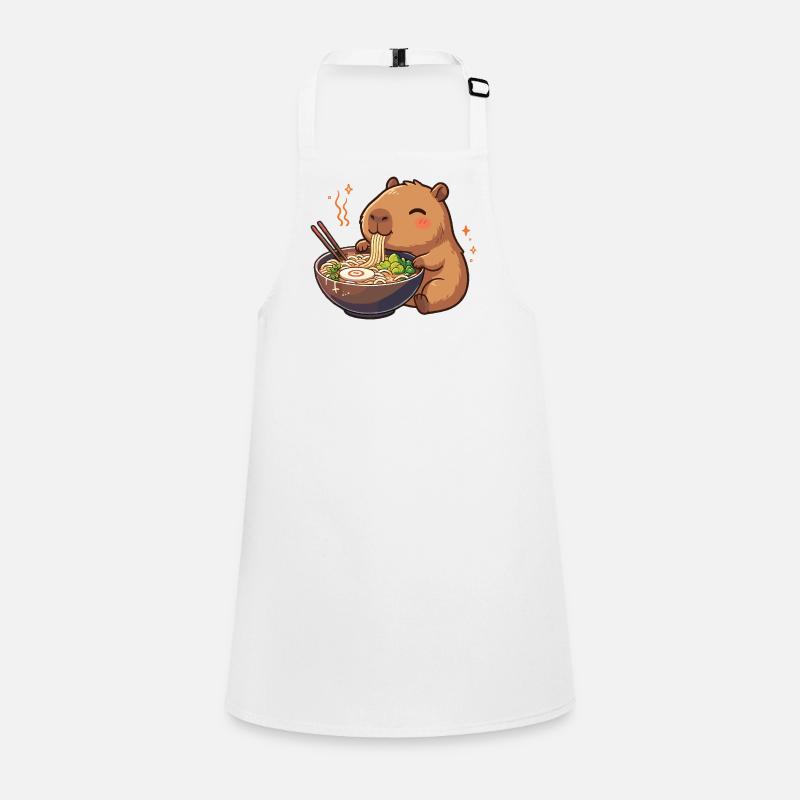 Capybara avec nouilles, ramen kawaii capybara Tablier Enfant
