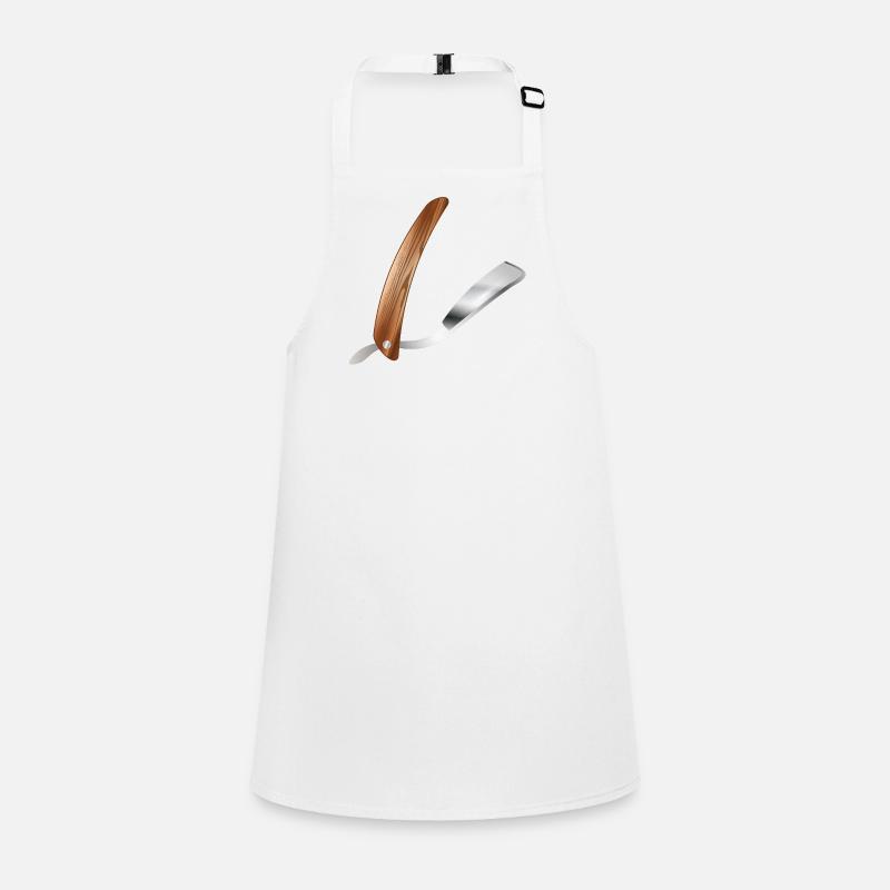 Classic Barber Straight Razor in Retro Style Children's Apron
