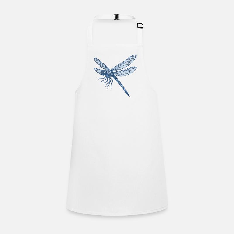 Geometrische Blaue Libelle Schürze für Kinder
