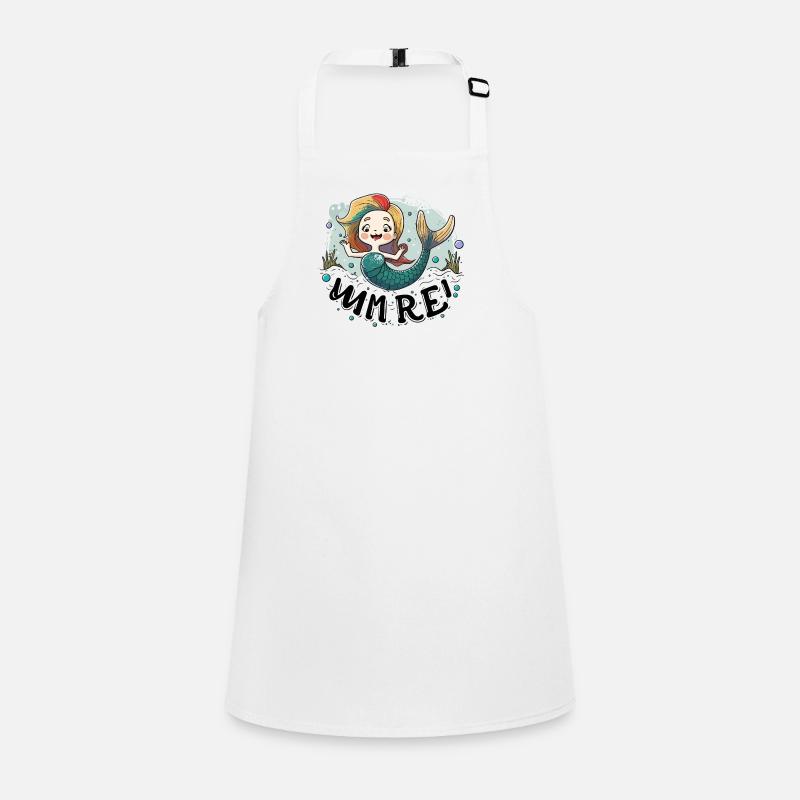 Rainbow Mermaid Splash Illustration Children's Apron