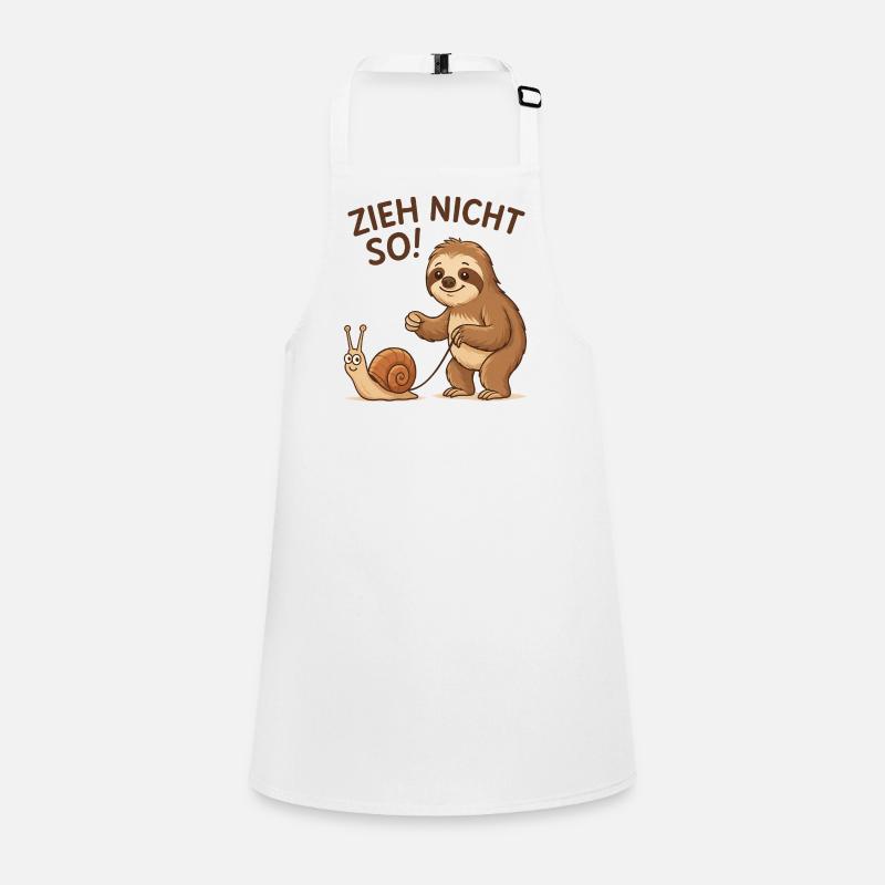 Don't pull like that! Sloth Snail Children's Apron