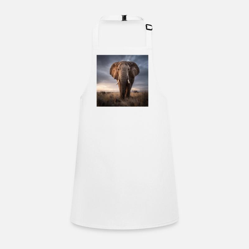 Faune majestueuse d’éléphant Afrique Savane Tablier Enfant