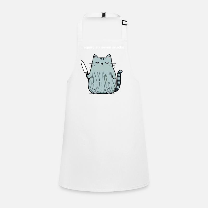 6-7 Internet Meme 6 7 Snack Cat Children's Apron