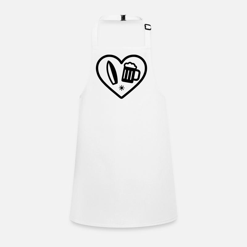 Heart Surf Bier Schürze für Kinder