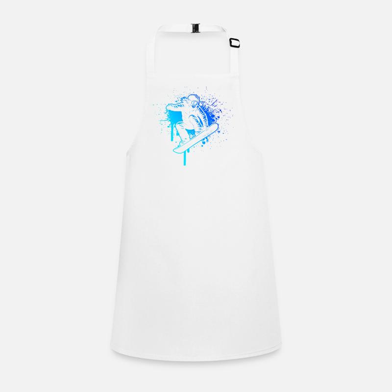 Clear snowboard motif for every day Children's Apron