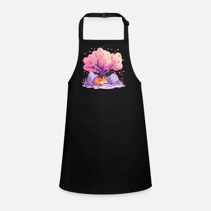 Sleeping fox under cherry tree Children's Apron