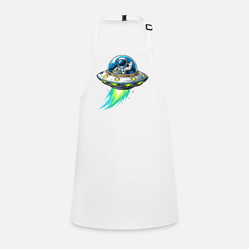 UFO astronaut flying sparks Children's Apron