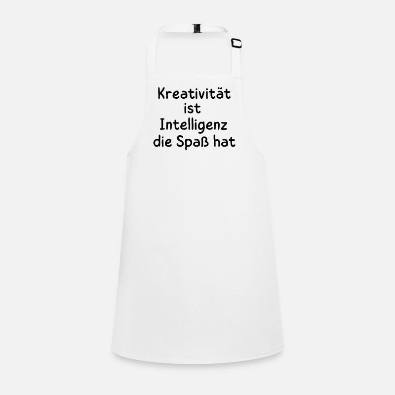 Kreativität ist Intelligenz die Spaß hat Statement Schürze für Kinder