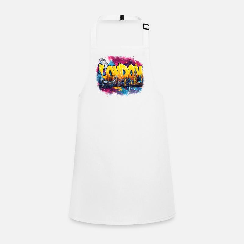 LONDON Graffiti Skyline Splash Children's Apron
