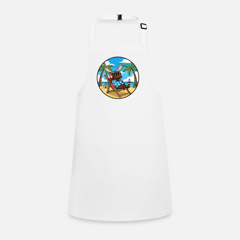 Cool Moose Beach Vacation Summer Vibes Children's Apron