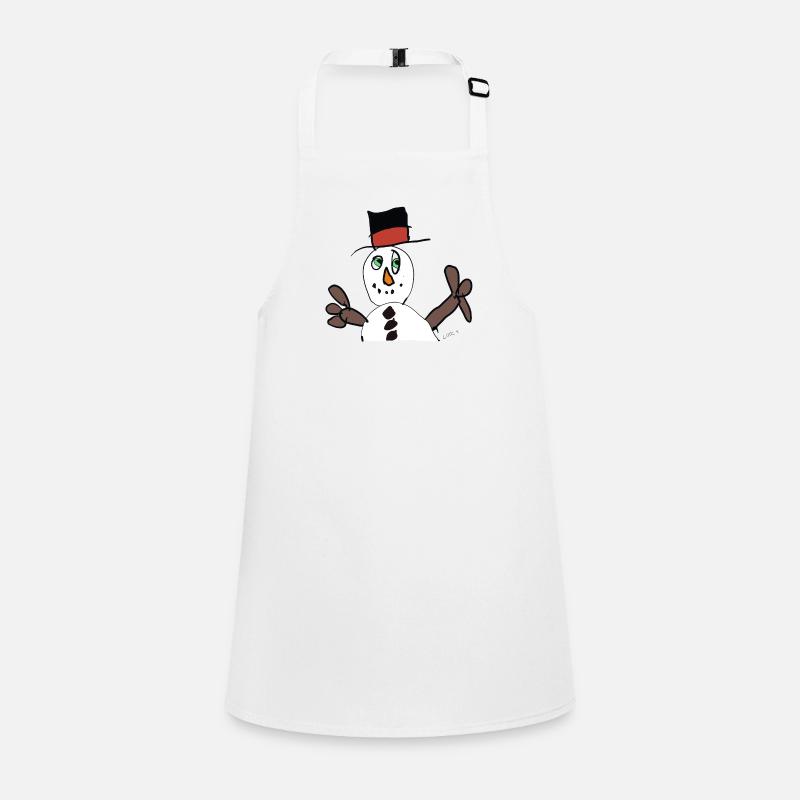 Winter Magic Snowman in Hat Children's Apron