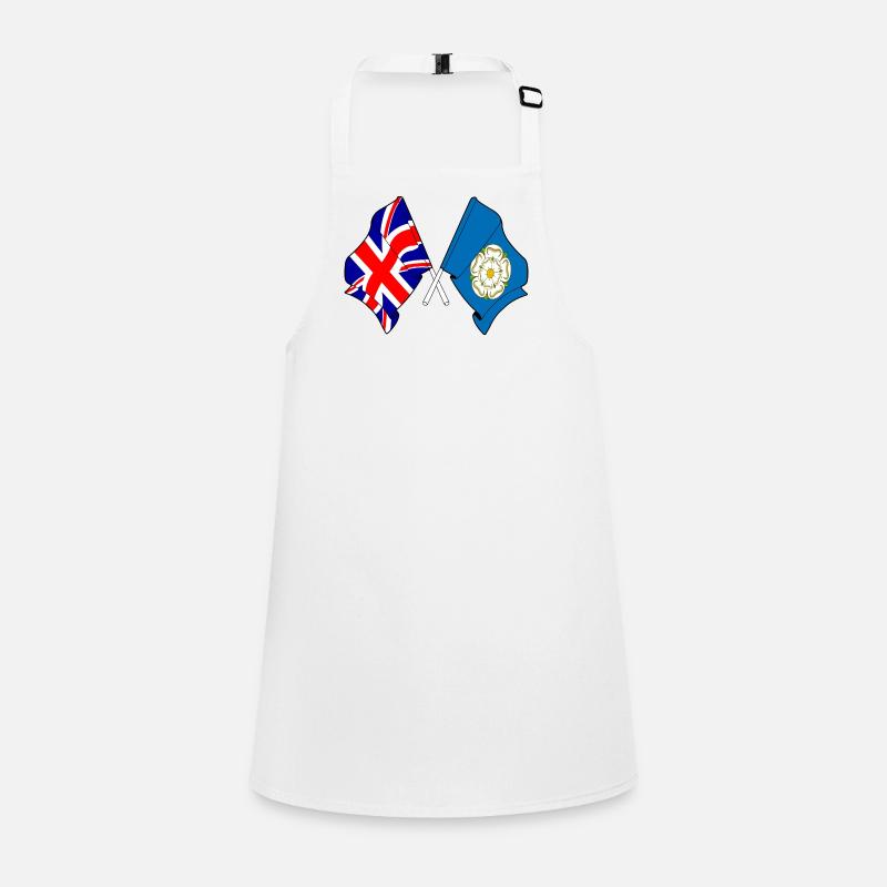 Yorkshire-Flagge + Großbritannien Schürze für Kinder