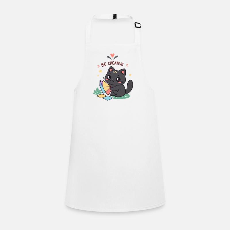 Creative Cat and Colorful Origami Children's Apron