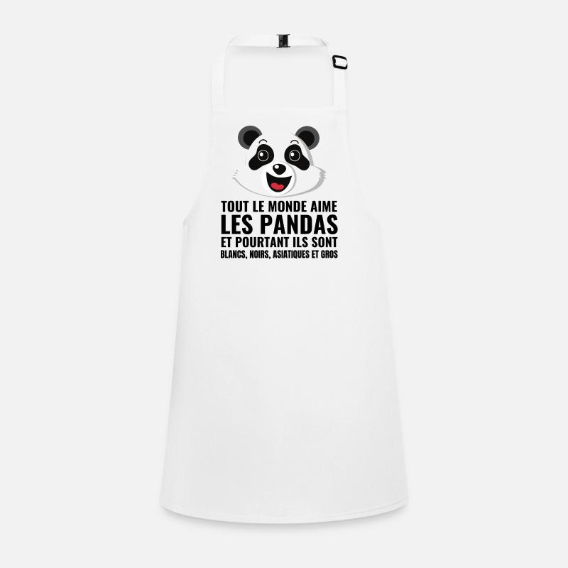 panda, diversité, amour Tablier Enfant