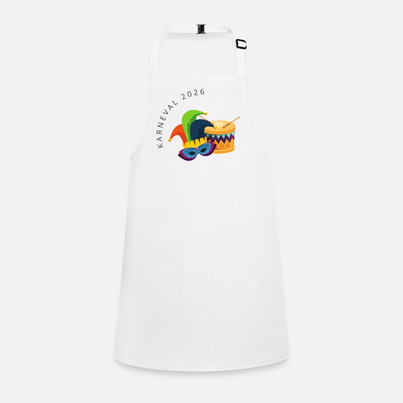Carnival 2026 – Mask & Drum Colorful Design Children's Apron