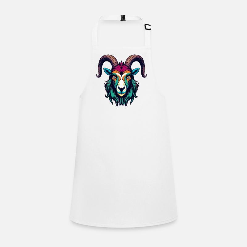 Goat Head Artwork Children's Apron