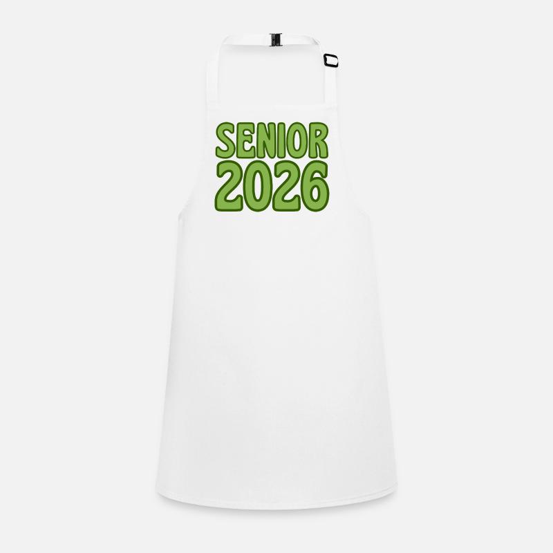 Art texte rétro vert 2026 Senior Tablier Enfant