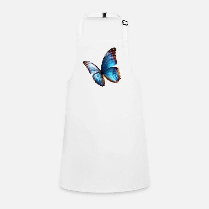 Bright Blue Butterfly Noble Nature Art Children's Apron