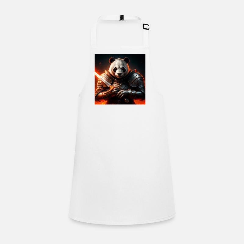 Panda warrior in fire armor Children's Apron