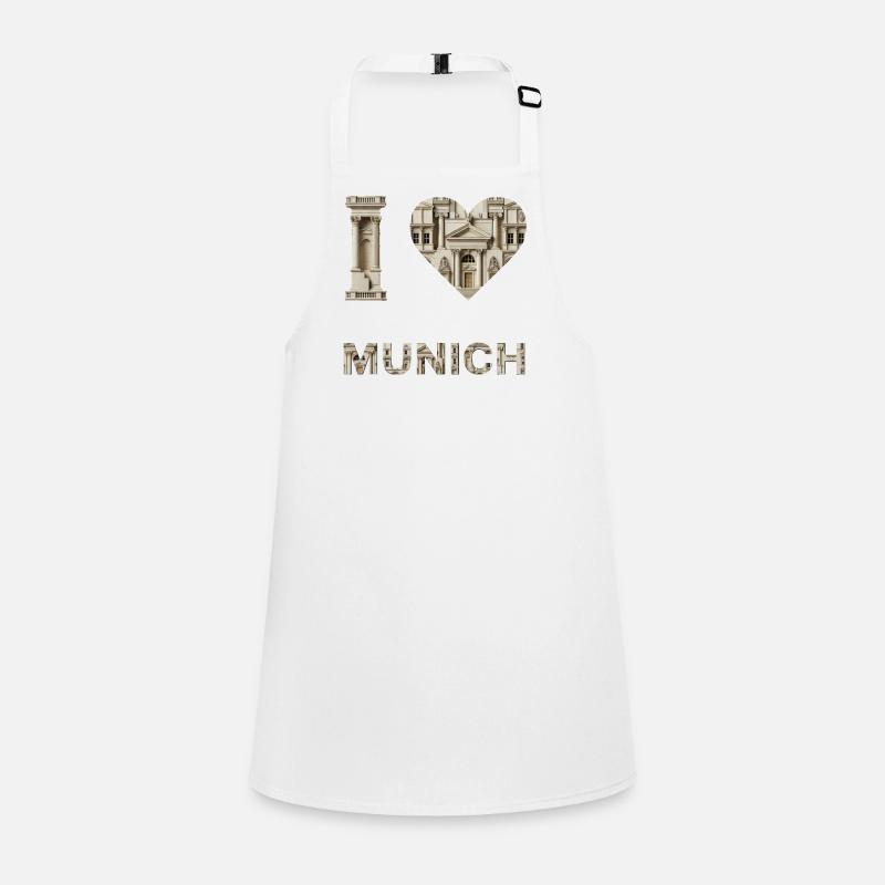 J’adore Munich – Architecture classique Amour Tablier Enfant