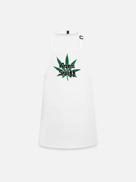 Aperi Spliff - Cannabis - Weed - Tablier Enfant - blanc - Devant