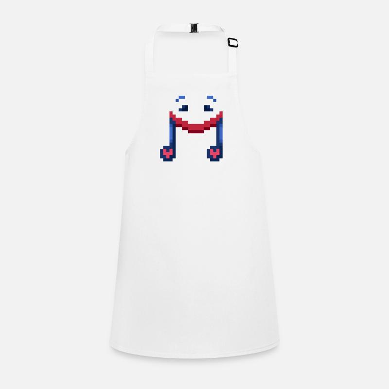 Smiling Musical Note Pixel Art Children's Apron