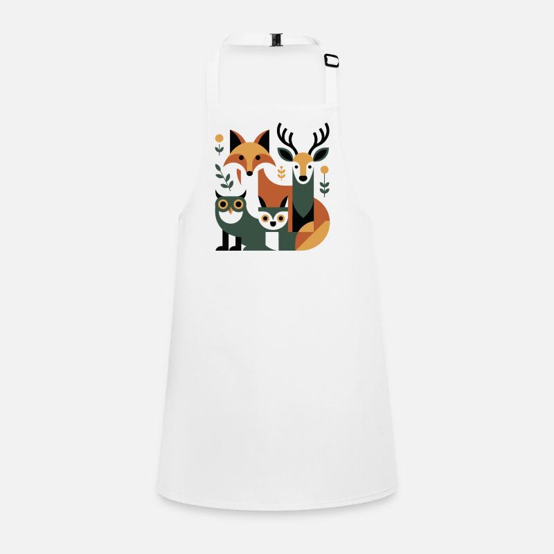 Geometric Forest Animals Children's Apron