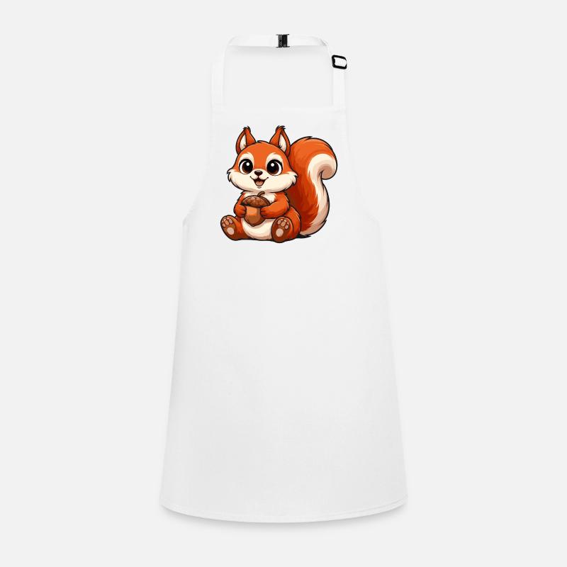 Cute squirrel motif with nut Children's Apron