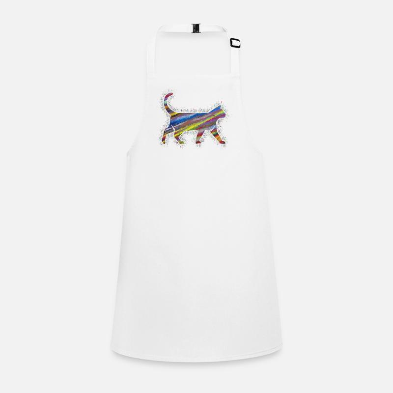 Animaux arc-en-ciel Prisme Chat Tablier Enfant