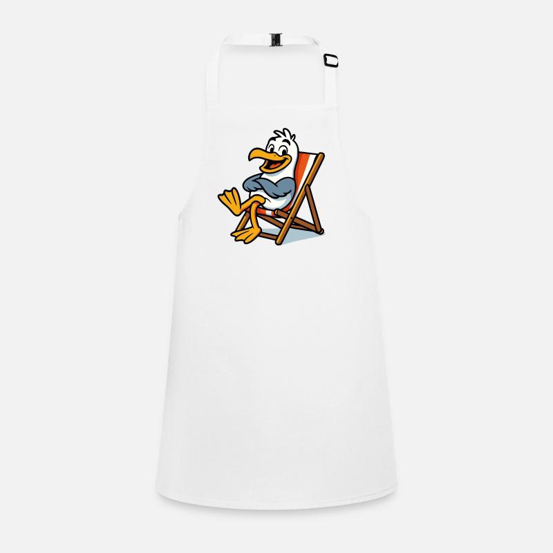 Lounge seagull on the beach Children's Apron