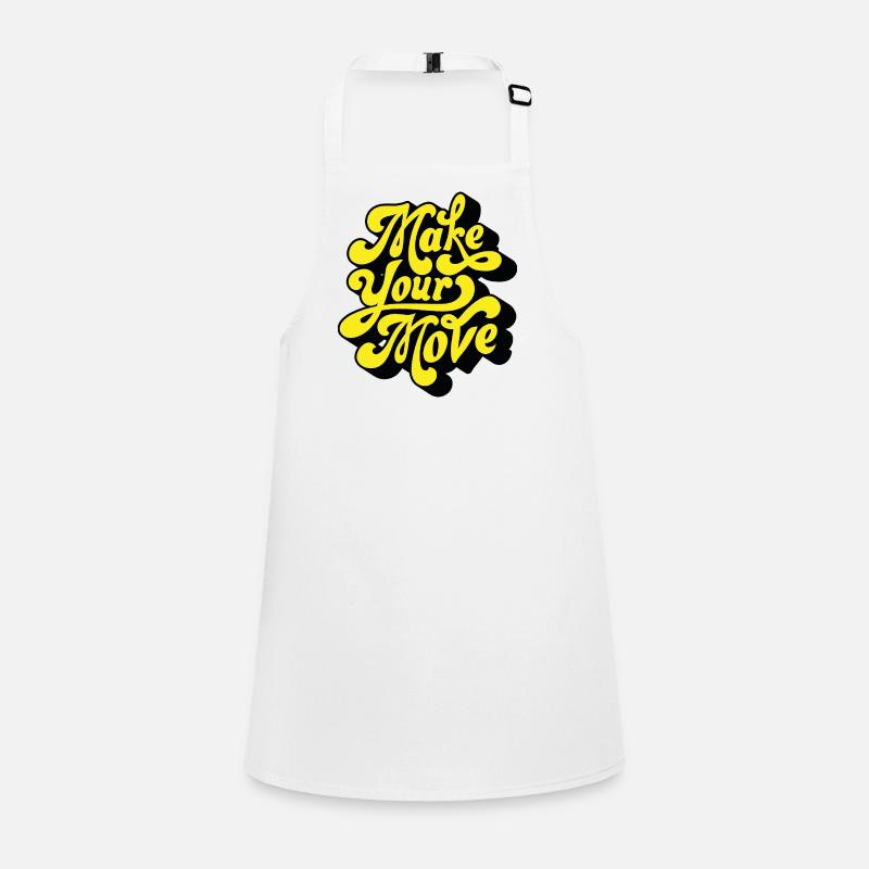 Mach deinen Schritt – Neon-Skript Schürze für Kinder