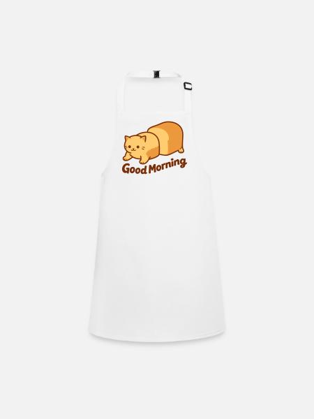 Cat Bread Meme - Children's Apron - white - Front