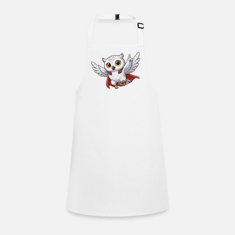 Coole Eule Motivationssprüche Held Schneeeule Schürze für Kinder