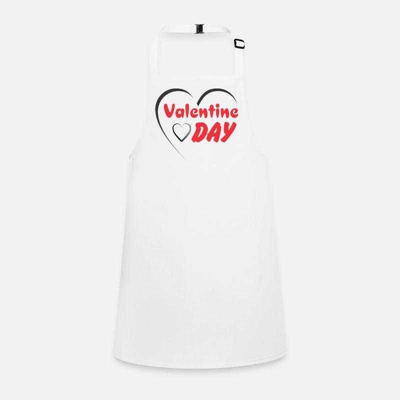 Écriture du cœur de la Saint-Valentin Tablier Enfant