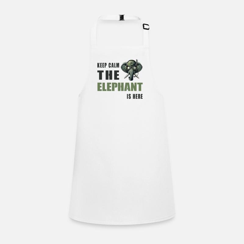 Stay calm, the elephant is here Children's Apron