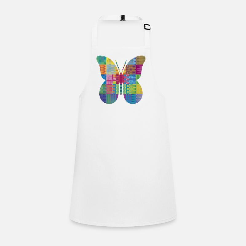 Colorful Patchwork Butterfly Children's Apron