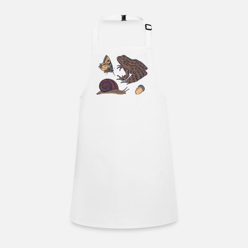 Vintage Nature Illustration: Toad & Butterfly Children's Apron