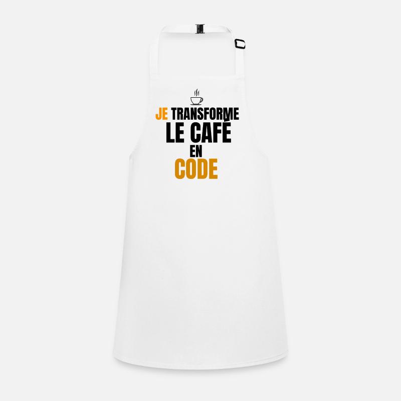 Je transforme le code en café Tablier Enfant