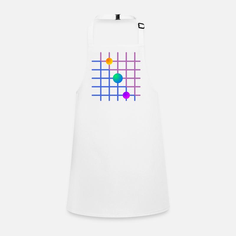 Gradient Grid with Paint Balls Children's Apron