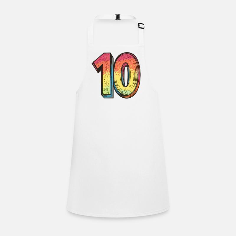 10 Nombre Coloré Tablier Enfant