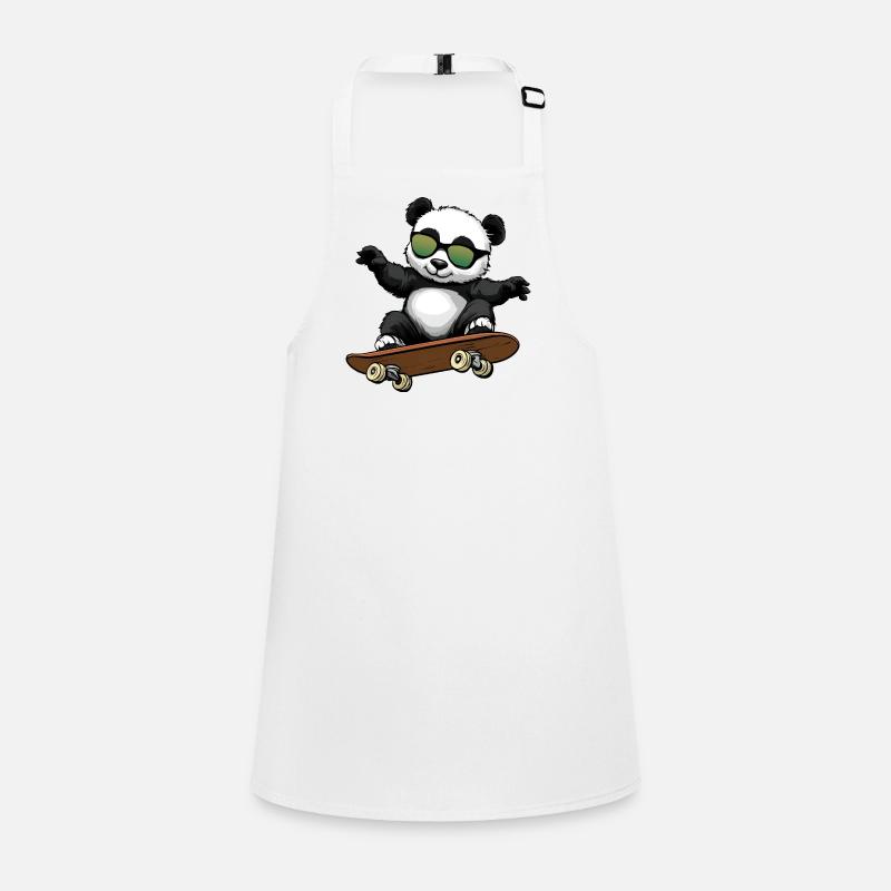 Panda Skateboarder Ours Tablier Enfant