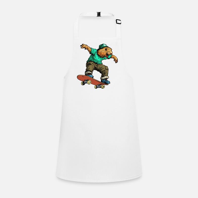 Murmeltiere Skateboard Schürze für Kinder