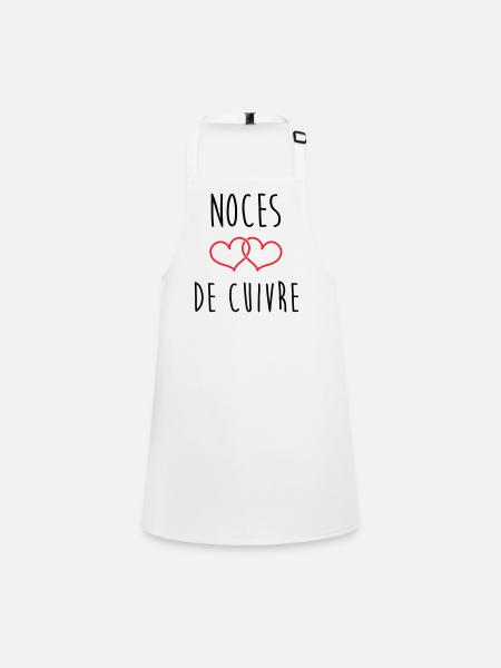 Copper Wedding 32 Years of Happiness - Children's Apron - white - Front