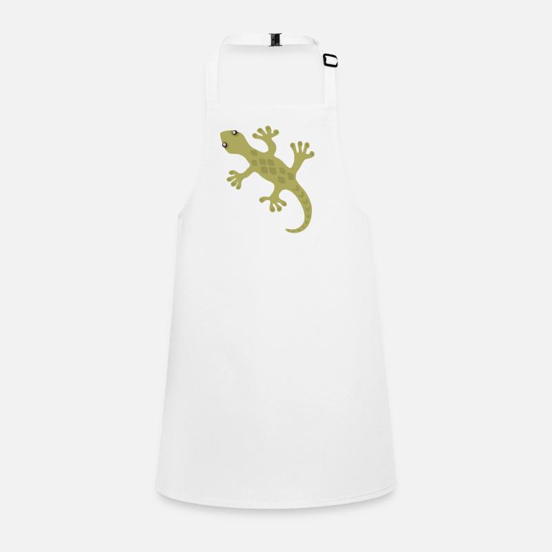 Motif de silhouette Gecko lime Tablier Enfant