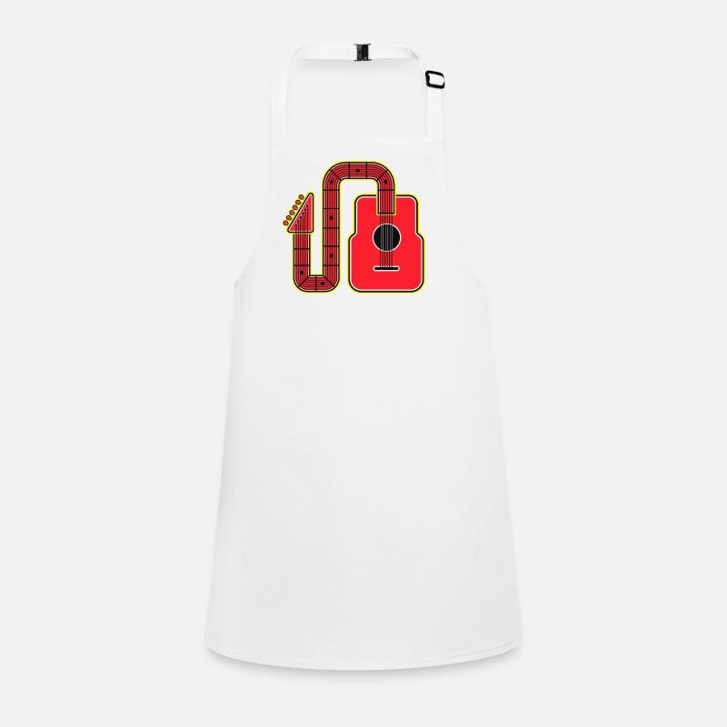 Red Abstract Shape Guitar Children's Apron