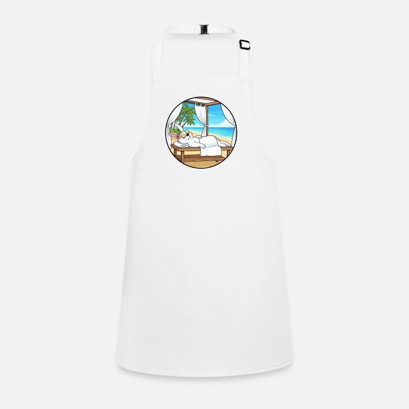 Beach Spa Rabbit Bunny Relaxing Art Children's Apron