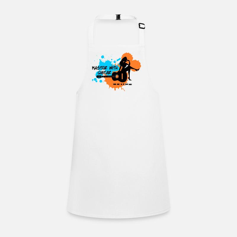 Master with guitar - Blue Orange Children's Apron