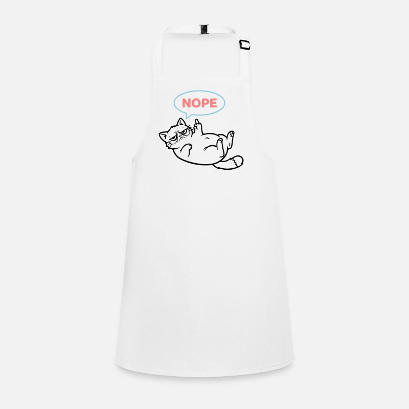 Chat Nope Bulle de Dialogue Colorée - Tablier Enfant - blanc