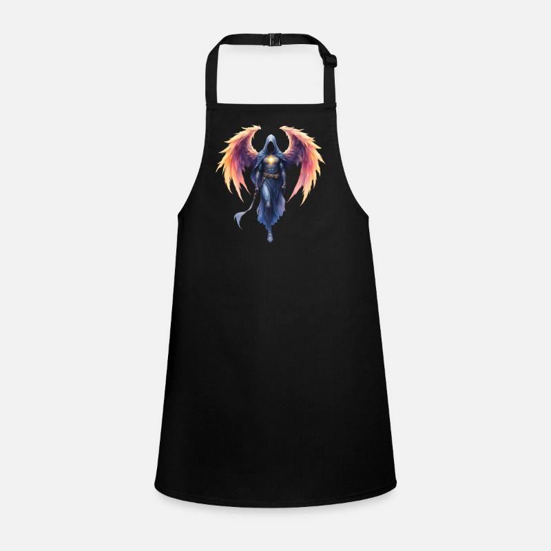 Blue Fire Winged Warrior Children's Apron