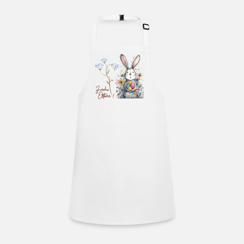 Easter bunny with colorful eggs Children's Apron